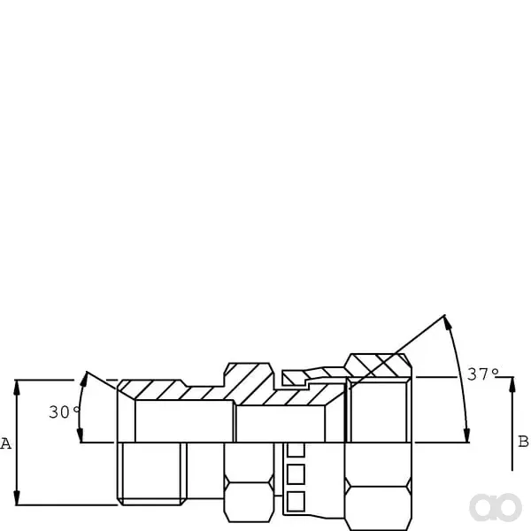 Burnett & Hillman - VNBJW0408 - Adapter 1/4 BSP x 1/2 JIC