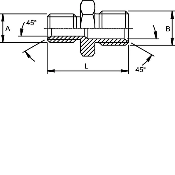 Burnett & Hillman - VNBM0412 - Adapter Maennlich/Maennlich 1/4 BSP x M12