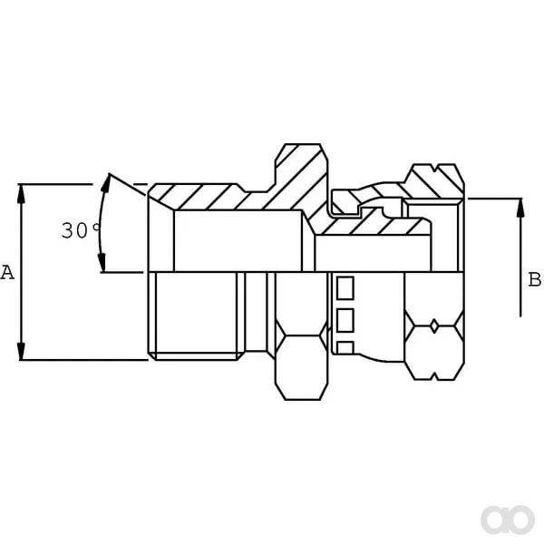 Burnett & Hillman - VNBMW0618 - Adapter Maennlich/Weiblich 3/8 BSP x M18