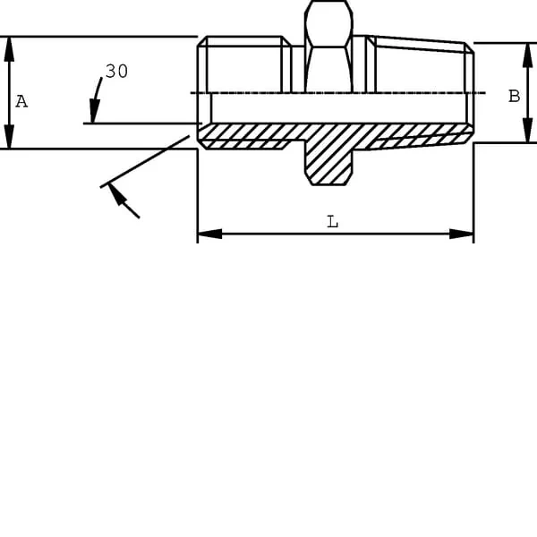 Burnett & Hillman - VNBN0204 - Adapter Außengewinde 1/8 BSP x 1/4 NPT