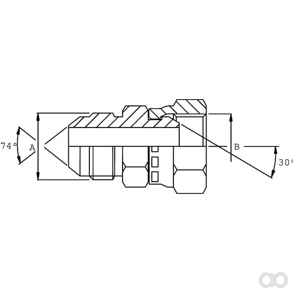 Burnett & Hillman - VNJBW0906 - Adapter M/F 9/16 JIC X 3/8 BSP