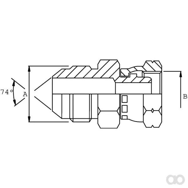 Burnett & Hillman - VNJMW1216 - Adapter m/w 3/4 JIC x M16