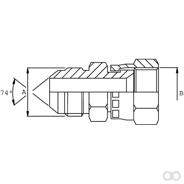 Burnett & Hillman - VNJW0712 - Adapter 7/16 x 3/4 UNF