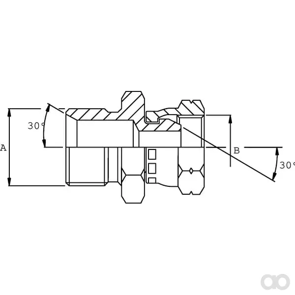 Burnett & Hillman - VNMBW1608 - Adapter m/w M16 x 1/2 BSP