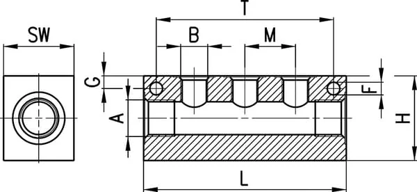 Camozzi - 3053124L38 - Verteilerblock