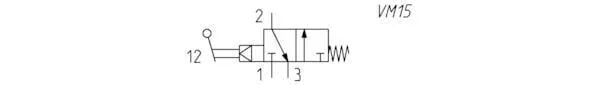 Camozzi - 338D159A5 - Ventil 3/2-Wege-Hebelantrieb