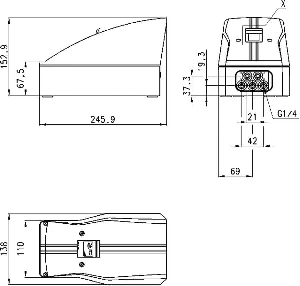 Camozzi - 354N925 - 5/2-Wege-Fussventil