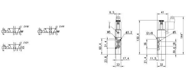 Camozzi - 358E1502 - 5/2-Wege-Magnetventil