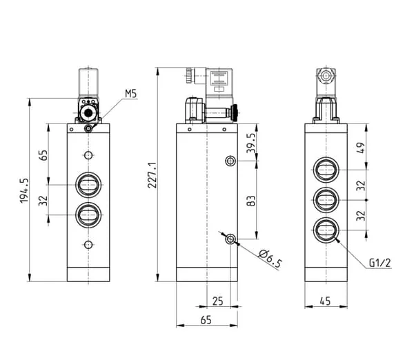 Camozzi - 452N01522 - 5/2-Wege-Magnetventil