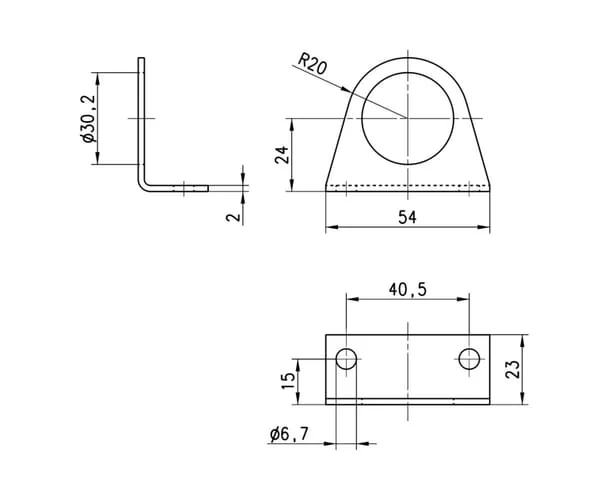 Camozzi - C114ST - Montagehalterung