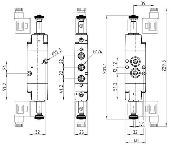 Camozzi - NA54N1102 - 5/2-Wege-Magnetventil