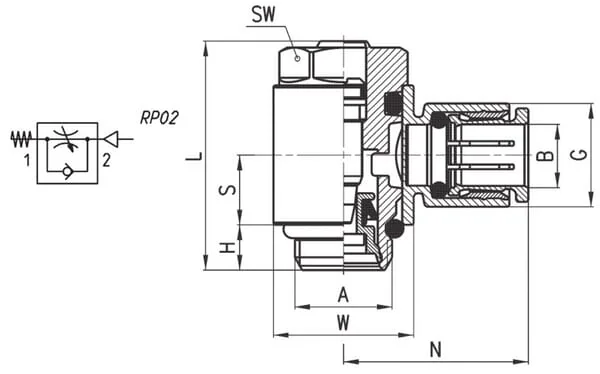 Camozzi - PSCU6083812 - Durchflussregelventil