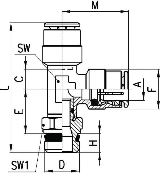 Camozzi - S6440814 - S6440 8-1/4 Super Rapid Fitting