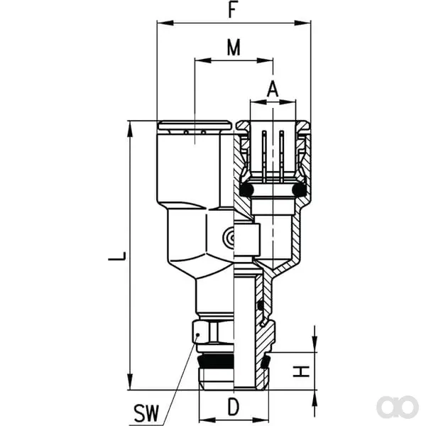 Camozzi - S6450418 - S6450 4-1/8 Super Rapid Fitting