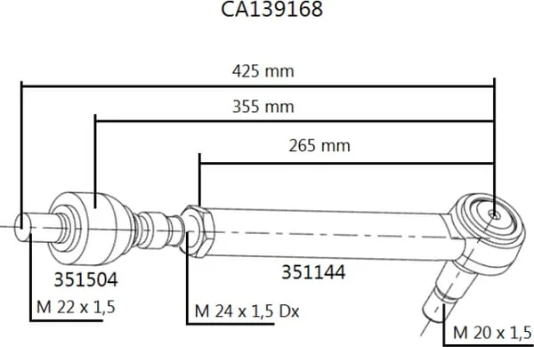 Carraro - CI139168 - Spurstange