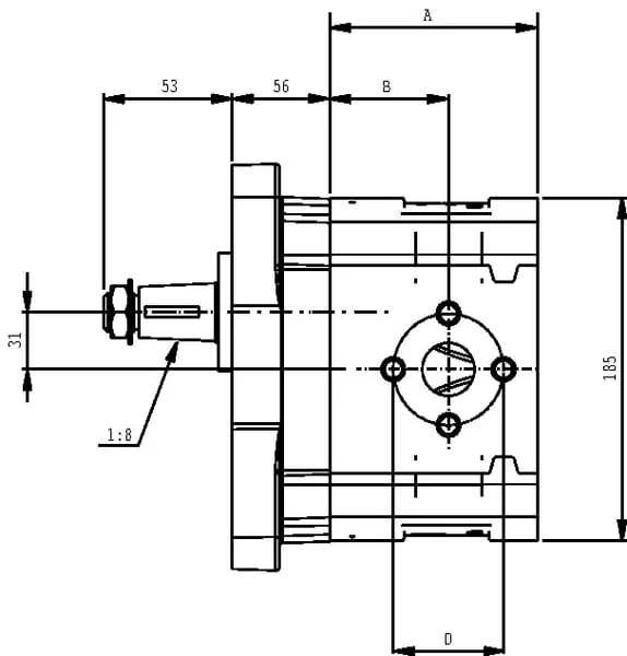 Casappa - KM4087R085E5 - Motor KM40.87R0-85E5-LEG/ED