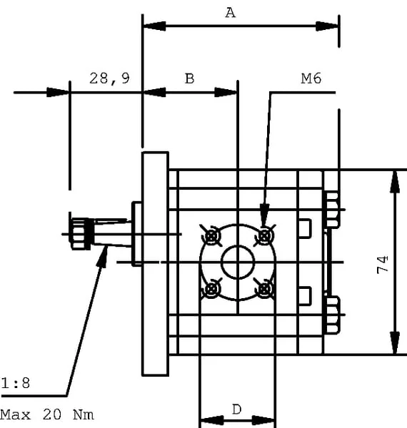 Casappa - PLM1010R81E1 - Motor PLM10.10R0-81E1-Lba/Bb-N-El