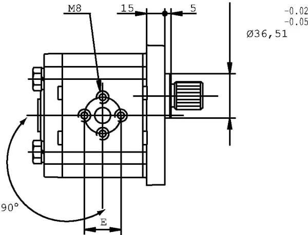 Casappa - PLP2025D012E2 - Pumpe PLP20.25-D0-12E-LEB/EA-N