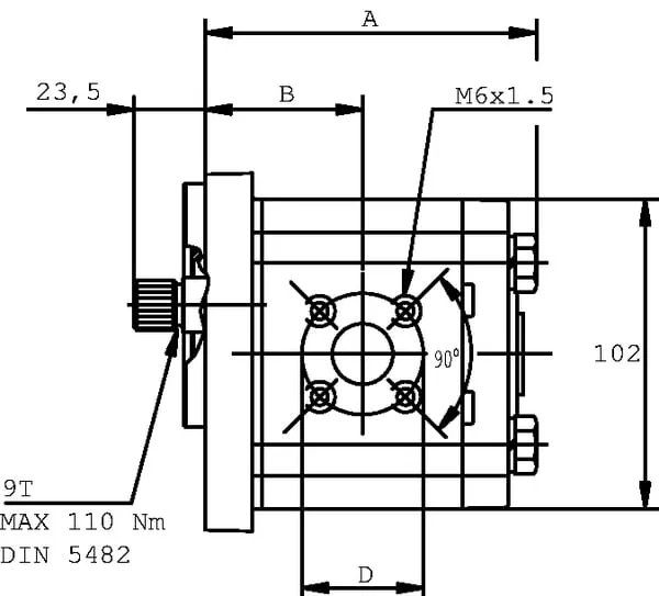 Casappa - PLP208D012B2 - Pumpe PLP20.8D0-12B2-LBE/BC-N-EL FS