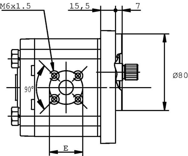 Casappa - PLP208D012B2 - Pumpe PLP20.8D0-12B2-LBE/BC-N-EL FS
