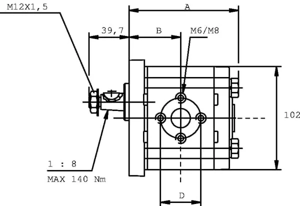 Casappa - PLP208S082E2 - Pumpe PLP20.8S0-82E2-LEA/EA-EL