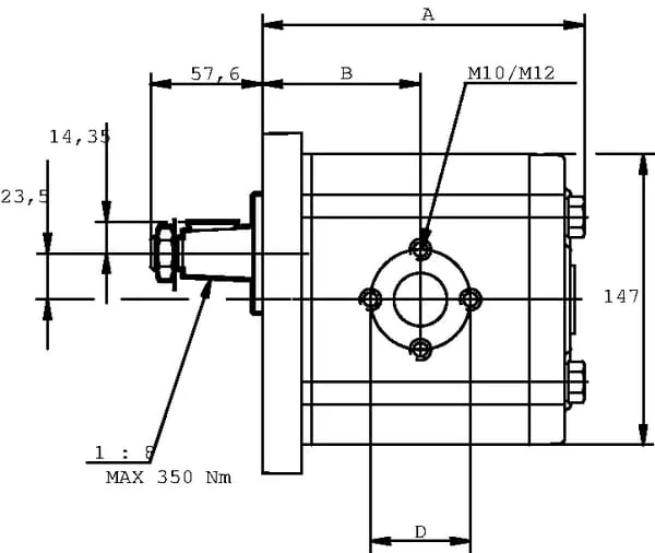 Casappa - PLP3073D084E4 - Pumpe PLP 30.73-D0 84-E4 LEF/ED