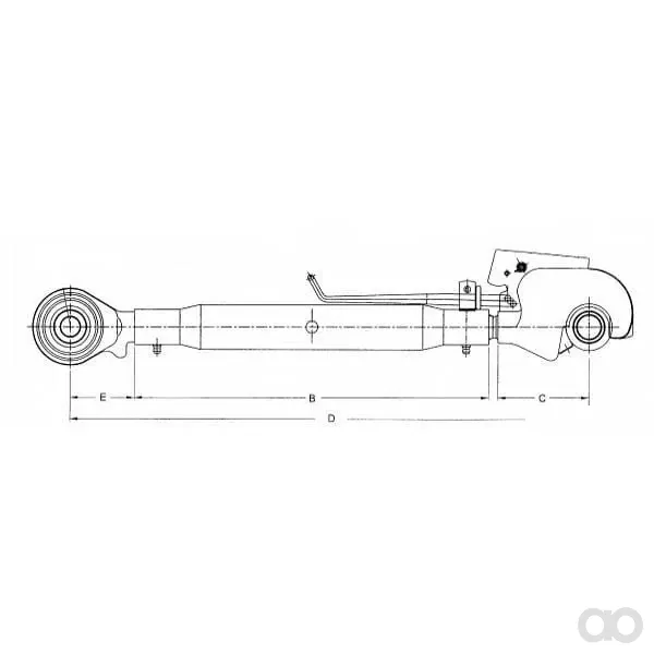CBM - 3PGGH2546 - Obere Zugstange Auge/Haken 460, M36 Kat. 2/2 CBM