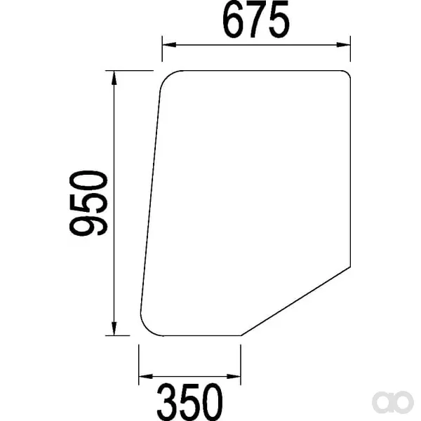 CNH - 3226352R1 - Tuerglas