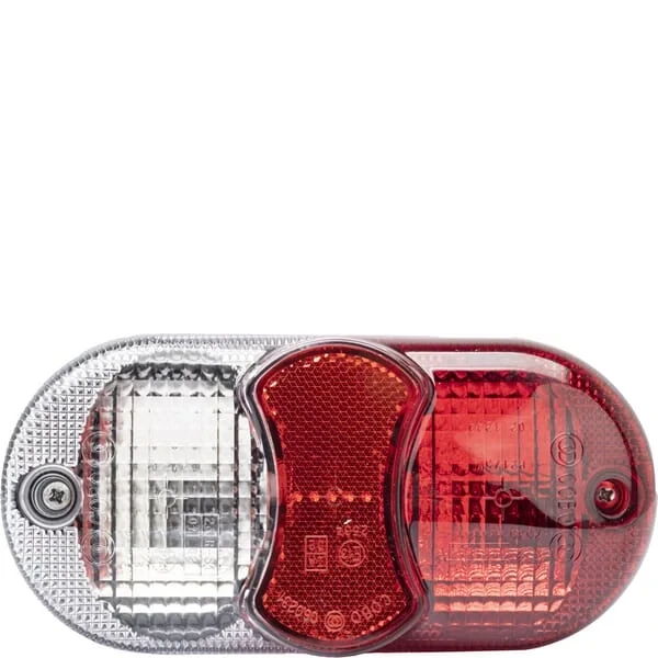 Cobo - 0212440000 - Rueckleuchte Rund 12/24V Bernsteinfarben/Rot Verschraubt 162,5x AMP Stecker – Hinten Links