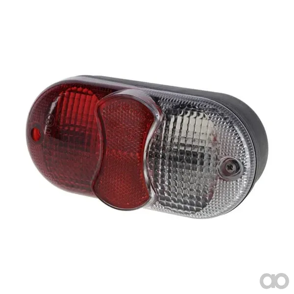 Cobo - 0212450000 - Rueckleuchte Rund 12/24V Bernstein/Rot Aufgeschraubt 162,5x AMP Stecker – Hinten Rechts