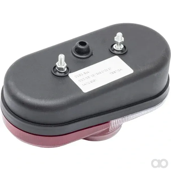 Cobo - 0212450000 - Rueckleuchte Rund 12/24V Bernstein/Rot Aufgeschraubt 162,5x AMP Stecker – Hinten Rechts