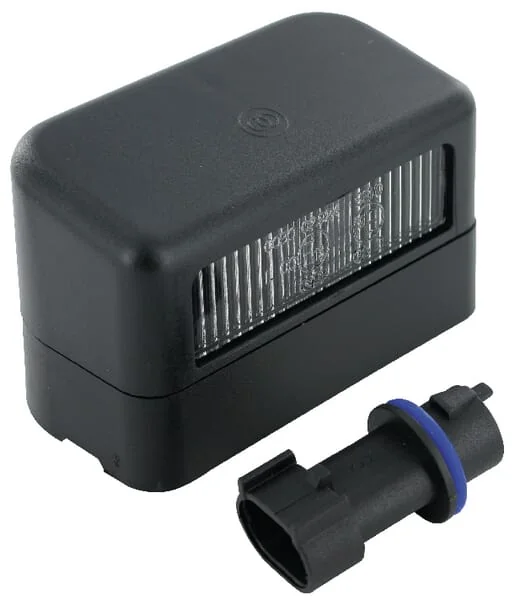 Cobo - 02924000 - Rechteckiges Kennzeichenleuchtengehaeuse Schwarz Schraubmontage 80x49mm AMP Stecker – Hinten