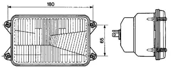 Cobo - 05324000 - Halogen-Scheinwerfereinsatz, Rechteckig, Transparent, 167x74x106,7mm