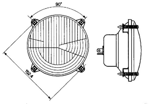 Cobo - 05428000 - Scheinwerfereinsatz Rund, Transparent, Diameter 142,5mm