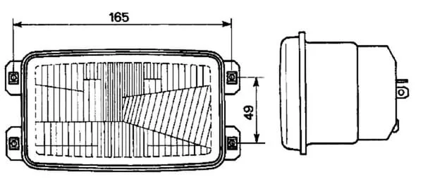 Cobo - 05518000 - Scheinwerfereinsatz Halogen, Rechteckig, Transparent, 155x96,3mm