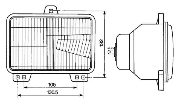 Cobo - 05569000 - Scheinwerfereinsatz Halogen, Rechteckig, Transparent, 179x93,5x120,5mm