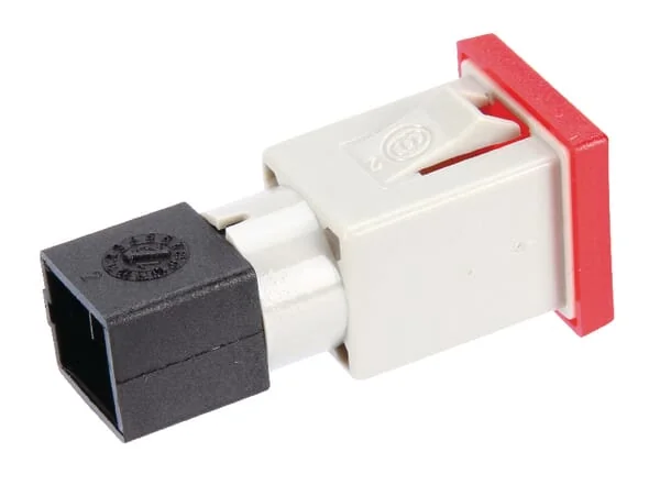 Cobo - 09457000 - Warnleuchte Quadratisch, 12/24V, Rot, Aufschraubbar, 22,5x22,5x