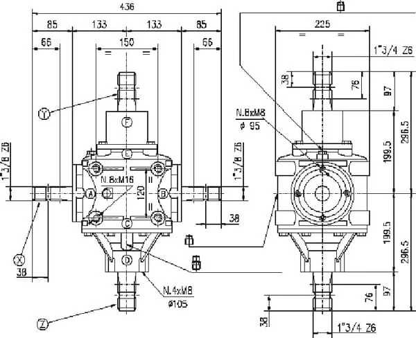 Comer - 292210HL - Getriebe T-292B 1:1.86