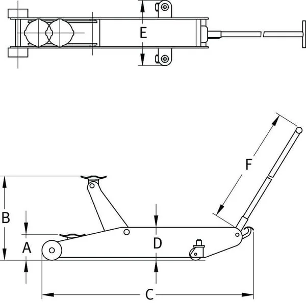 Compac - A10THC - Pneumatisch-Hydraulischer Wagenheber 10 t
