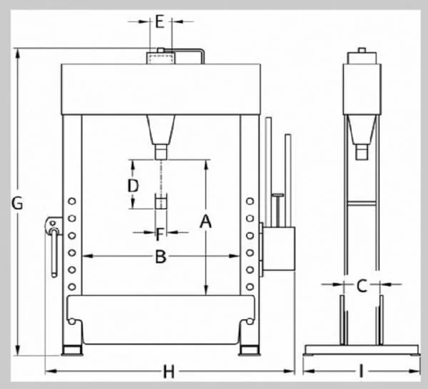 Compac - HP70 - Werkstattpresse 70 t