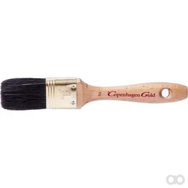 Copenhagen Pro - CP2320215 - Klassischer Flachpinsel V Star, Schwarzes Schweinehaar 38mm