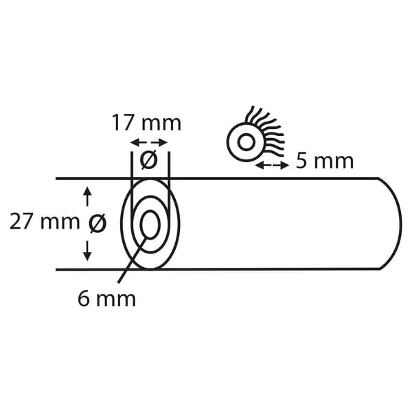 Copenhagen Pro - CP2331041 - Farbroller V-Stern, Filz 5mm 5,5cm (4x)