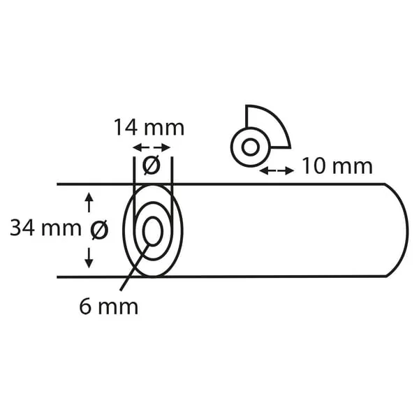 Copenhagen Pro - CP2331163 - Farbroller IV-Stern, Schaum SF Abgerundet 11cm (2x)