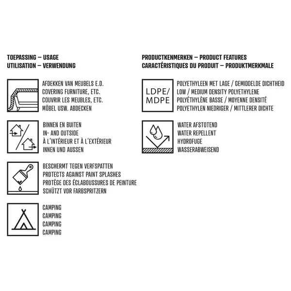 Copenhagen Pro - CP2361000 - Abdeckfolie Stark LDPE 4x4m 40µm Transparent