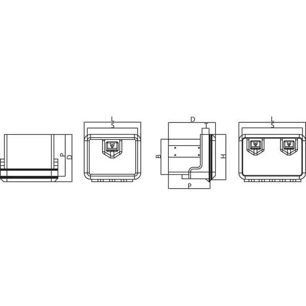 Daken - DK82201 - Werkzeugkasten 250x550x295mm, 23l Fassungsvermoegen, Schwarzes Polypropylen, Boxxser 55 4x4 Von Daken