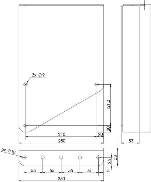 Daken - DK88532 - Feuerverzinkte Stahlbrackets Mit Beschichtetem Befestigungssatz