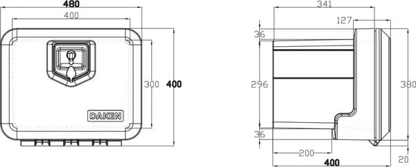 Daken - V5030 - Dachdecker Werkzeugkasten 480x400x400mm WELVET 81002