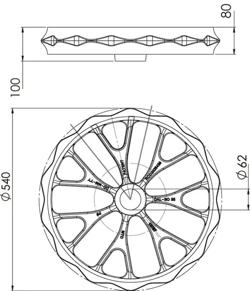 Dalbo - 15787 - Rollenring-Ende 55cm