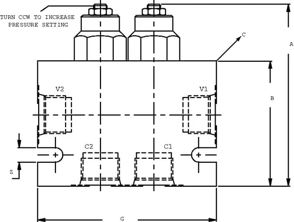 Danfoss - CB10AV2B1E1004 - Gegendruckventil 2x CB10AV2B1E1 A08