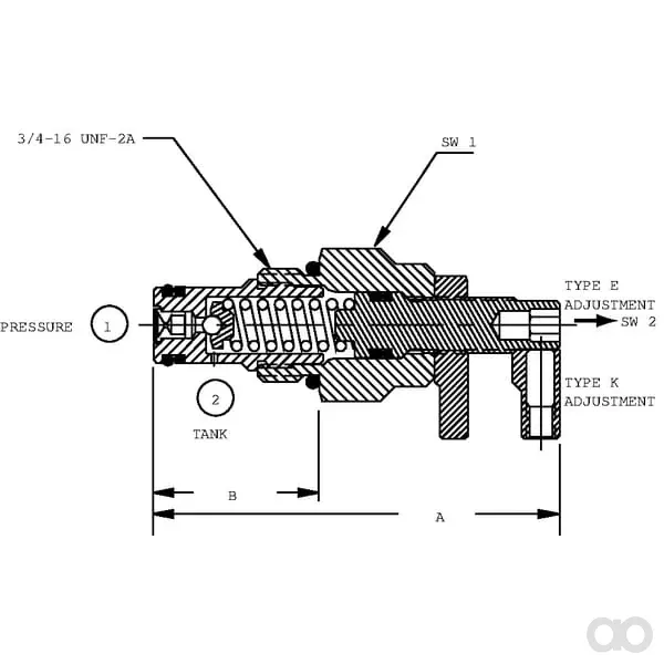 Danfoss - CP2084B0KC - Druckbegrenzungsventil Patrone